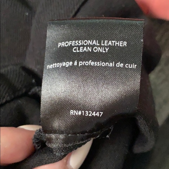 PJK black & leather color block mini dress - Picture 4 of 5